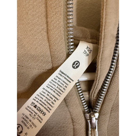 Lululemon Scuba Oversized Full Zip Hoodie Size XS/S Sheer Oak NWOT $148 MSRP - Picture 3 of 3